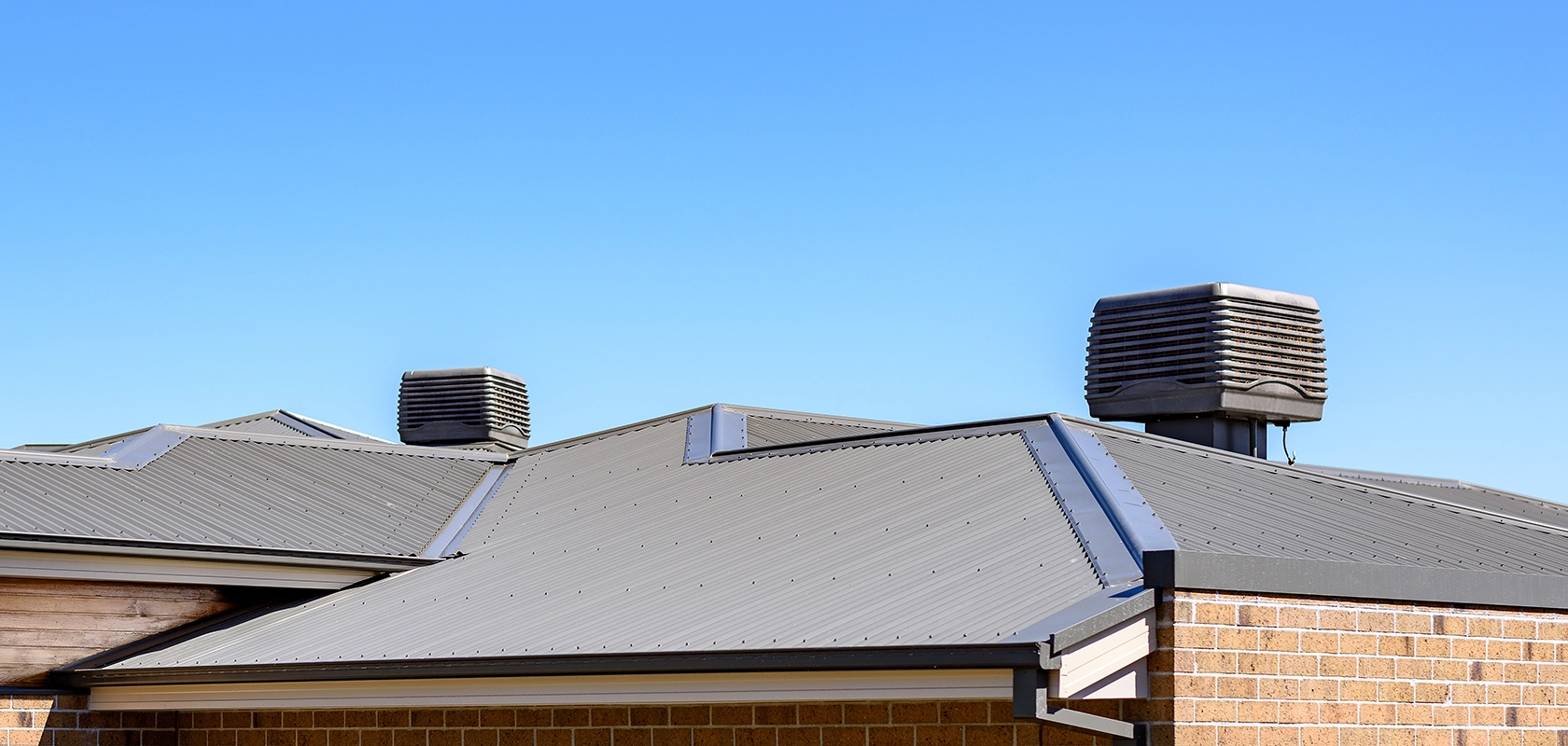 Evaporative cooler on a roof in Wangaratta